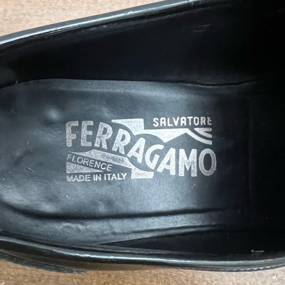 Salvatore Ferragamo Black Patent Leather Men’s Shoes 9 - Picture 9 of 12
